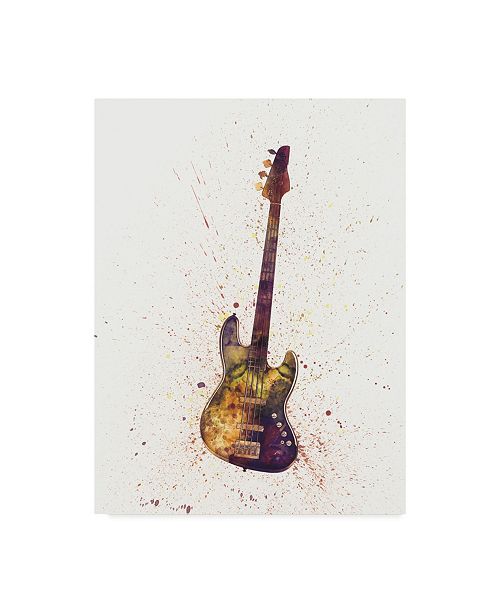 Trademark Global Michael Tompsett Electric Bass Guitar Abstract
