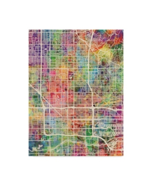 Trademark Global Michael Tompsett Phoenix Arizona City Map Canvas Art In Multi