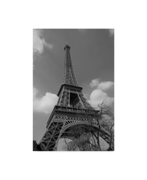 Trademark Global American School Cloudy Eiffel In Black And White Canvas Art In Multi