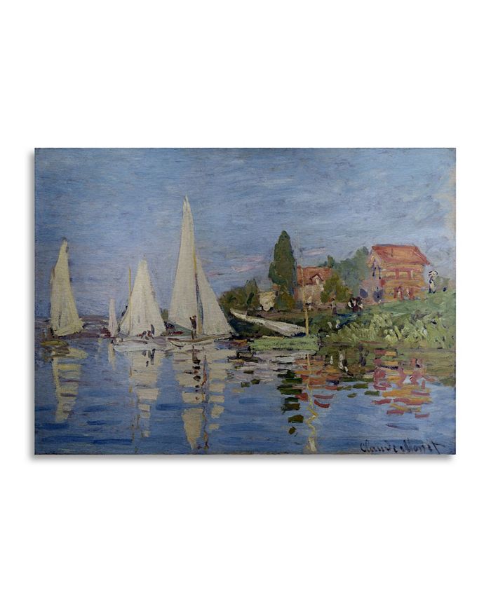 Trademark Global Claude Monet Regatta at Argenteuil Floating Brushed ...