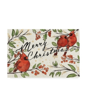 Trademark Global Janelle Penner Christmas Lovebirds Viii Canvas Art In Multi