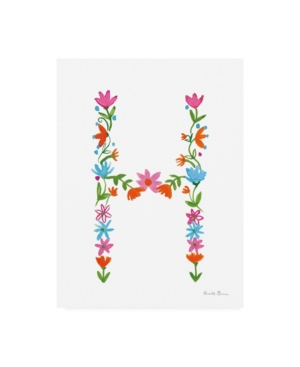 Trademark Global Farida Zaman Floral Alphabet Letter Viii Canvas Art In Multi