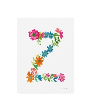 Trademark Global Farida Zaman Floral Alphabet Letter Xxvi Canvas Art In Multi