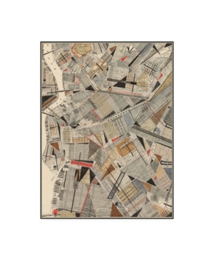 Trademark Global Nikki Galapon Modern Map Of Brooklyn Canvas Art In Multi