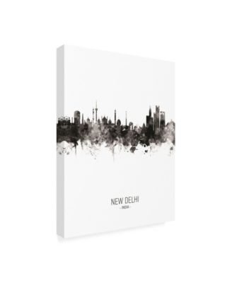 Trademark Global Michael Tompsett New Delhi India Skyline Portrait II Canvas Art - 36.5" x 48"