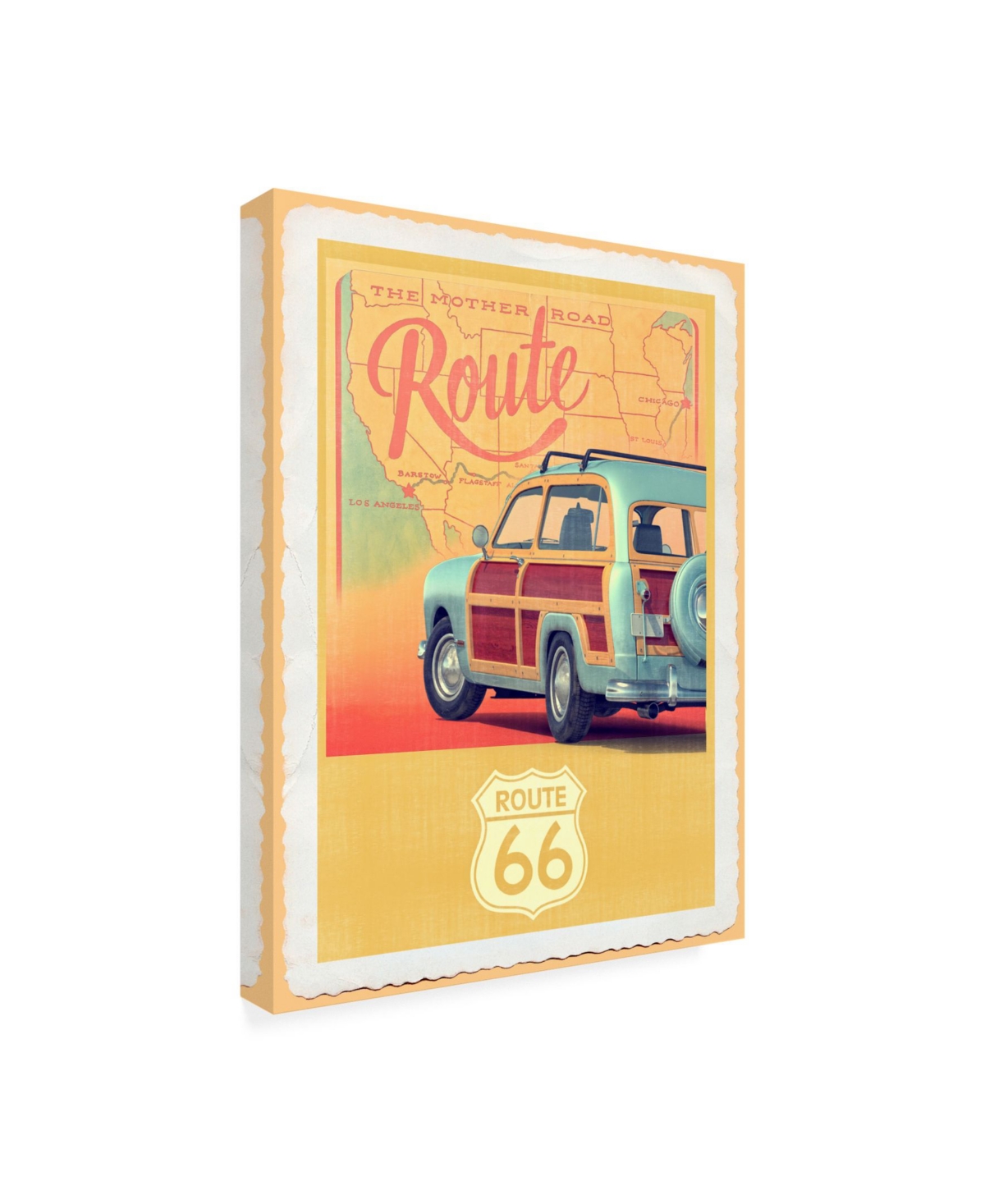 Edward M. Fieldin Route 66 Vintage Travel Canvas Art -