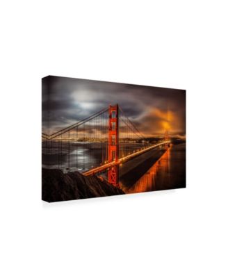 John Gavrili Golden Gate Evening Canvas Art - 36.5" x 48"