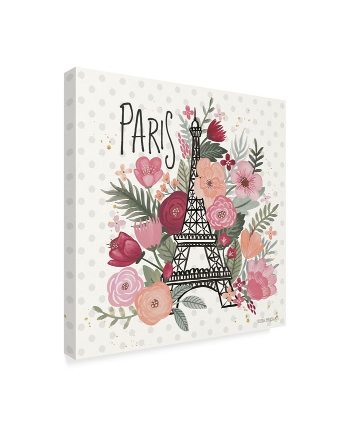 Trademark Global Laura Marshall Paris is Blooming II Canvas Art 15" x
