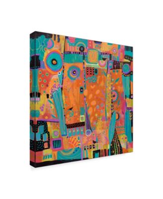 Sue Davis My Happy Place Abstract Modern Canvas Art - 27" x 33"