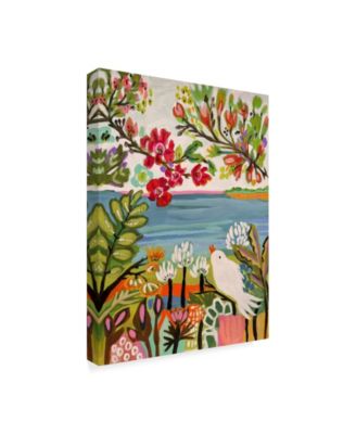 Karen Fields Birds in the Garden II Canvas Art - 20" x 25"