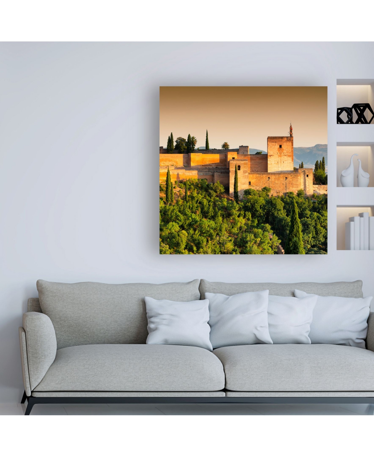 Philippe Hugonnard Made in Spain 3 Sunset over the Alhambra Vi Canvas Art -