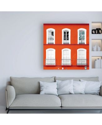 Trademark Global Philippe Hugonnard Made in Spain 3 Orange Facade of Traditional Spanish Building II Canvas Art - 19.5" x 26"