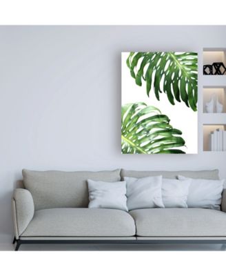 Trademark Global Lexie Gree Double Philodendron (color) Canvas Art - 15.5" x 21"