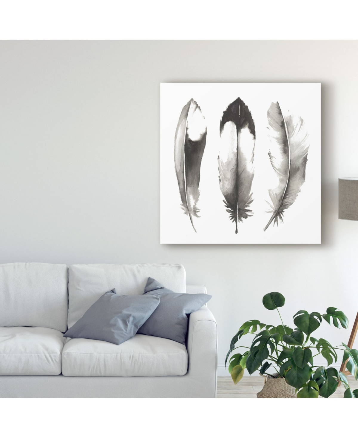 Grace Popp Watercolor Feathers Ii Canvas Art -