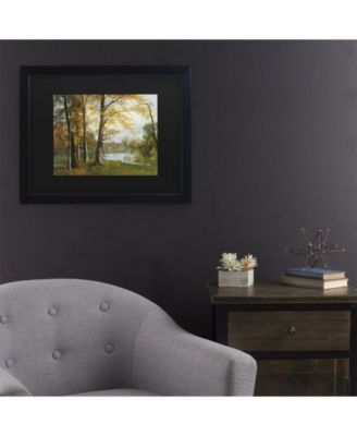 Albert Bierstadt A Quiet Lake Matted Framed Art - 15" x 20"