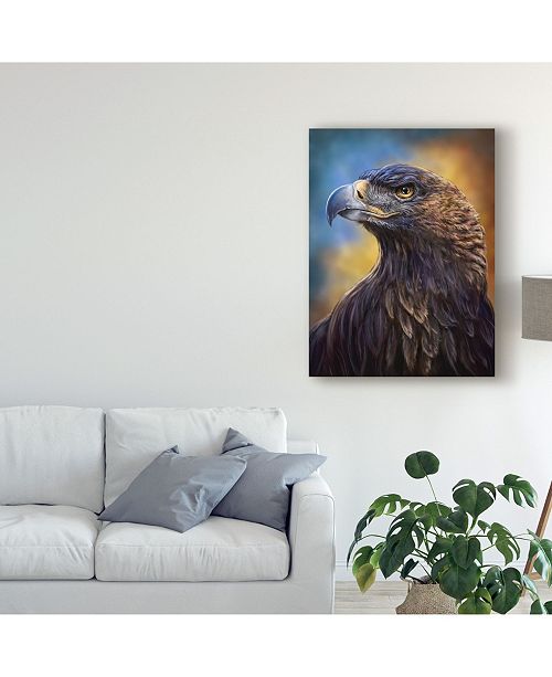 Patrick Lamontagne Golden Eagle Illustration Canvas Art 15 X 20