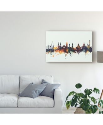 Trademark Global Michael Tompsett Helsinki Finland Skyline IV Canvas Art - 20" x 25"