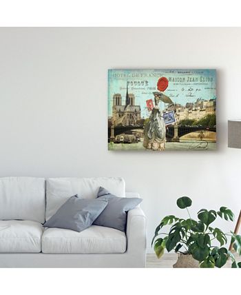 Trademark Fine Art 'Postcards of Paris VI' Canvas Art by Sandy Lloyd