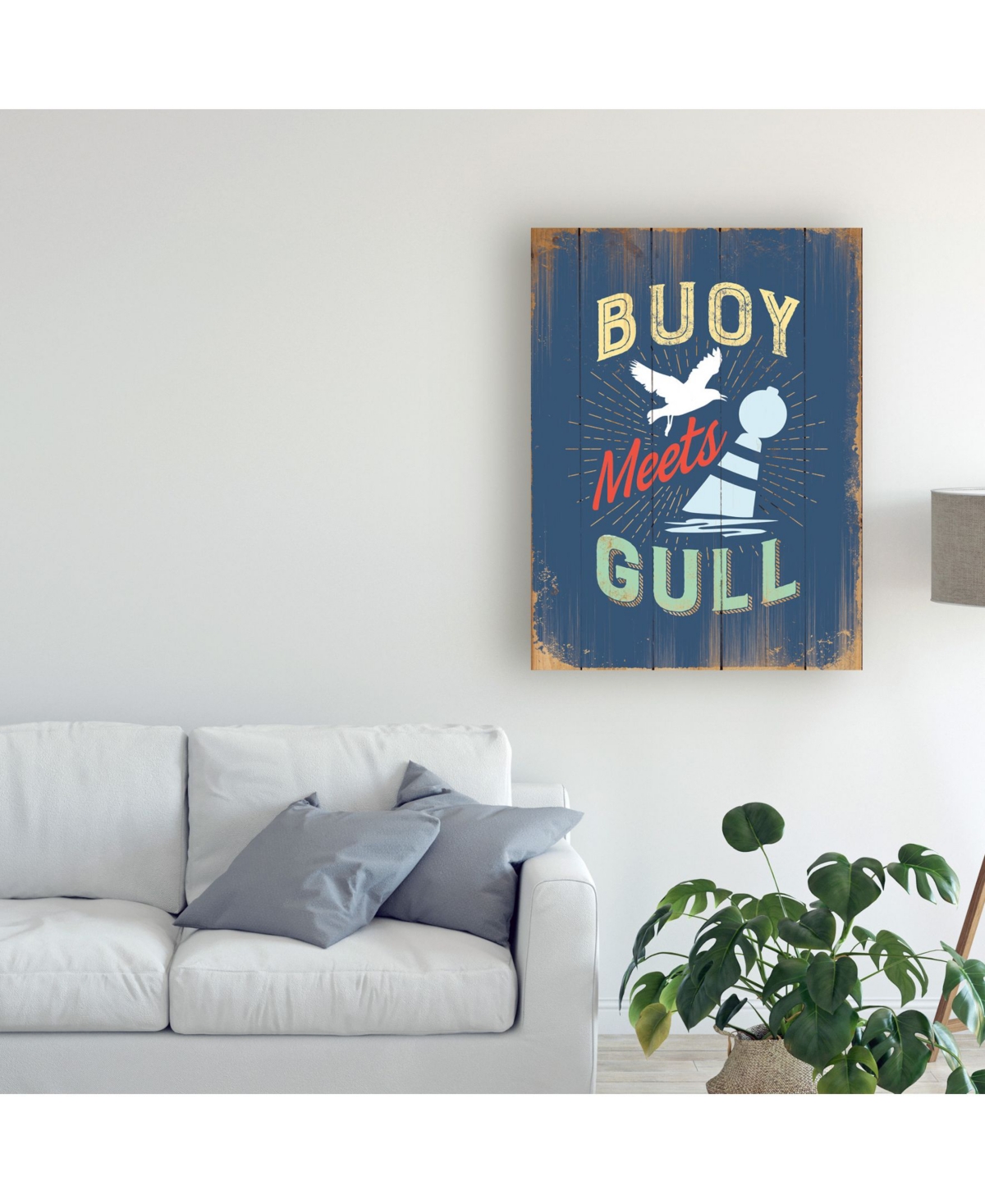 Jj Brando Punny Coastal Iv Canvas Art -