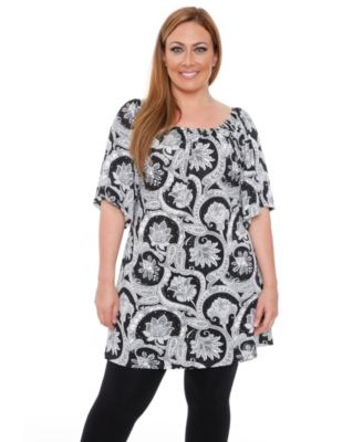 white tunic dress plus size