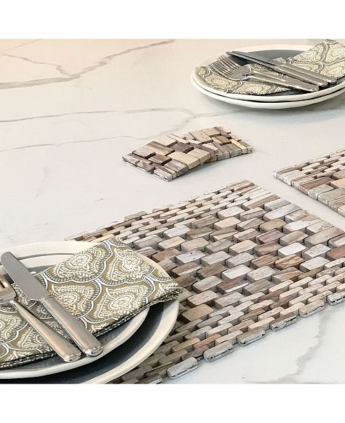 Hipo Modern Living White Wash Placemat, Set Of 2 & Reviews Table