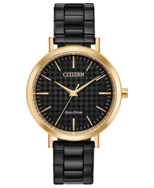 image of Drive From Citizen Eco-Drive Women-s Black Stainless Steel Bracelet Watch 36mm