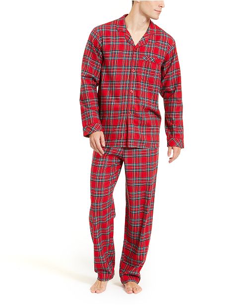 Family Pajamas Matching Men's Brinkley Plaid Flannel Pajama Set ...