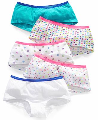 Maidenform Girls' 5-Pack Cotton Mini Shorts Underwear - Underwear ...