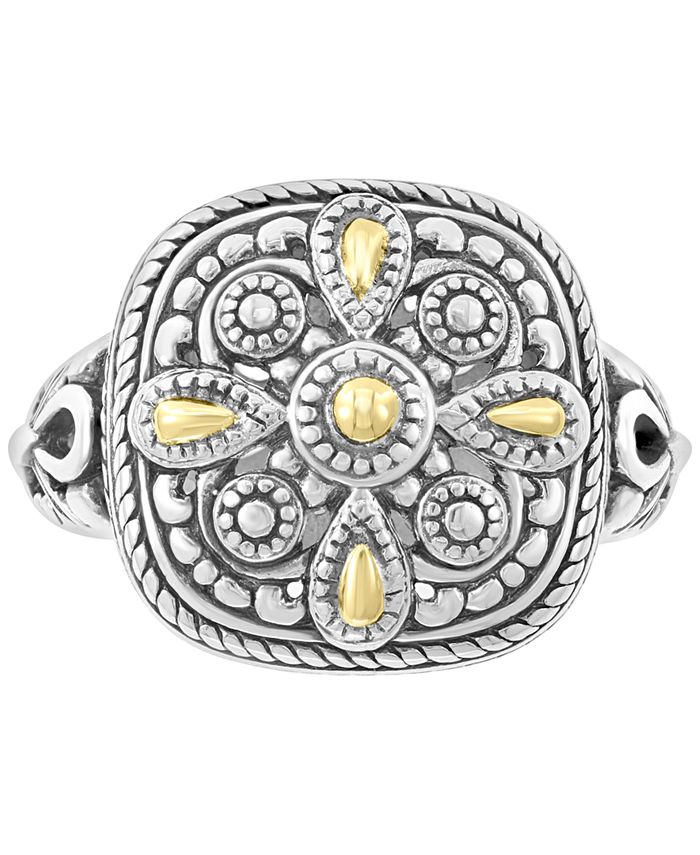 EFFY Collection EFFY® Filigree Two-Tone Statement Ring in Sterling ...
