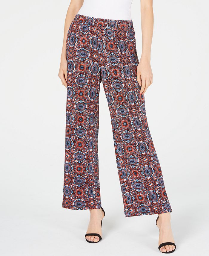 NY Collection Petite Printed PullOn Pants Macy's