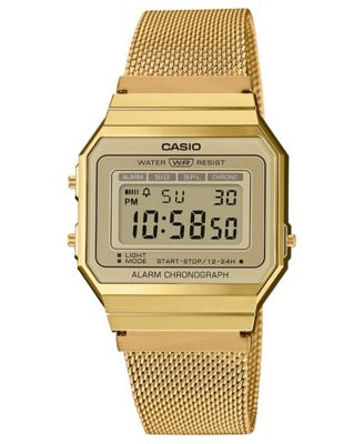 gold digital watch