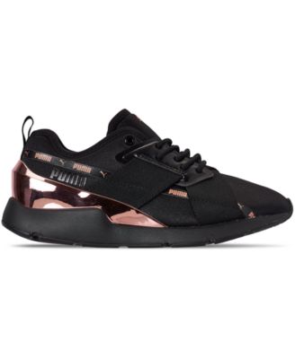 puma women's muse metallic casual sneakers from finish line