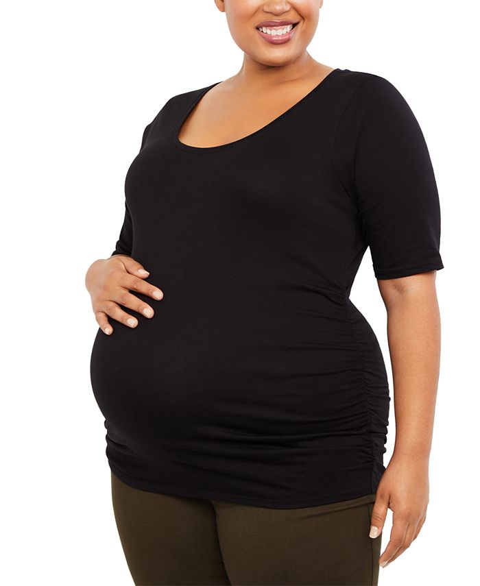 Motherhood Maternity Plus Size Ruched Top - Macy's