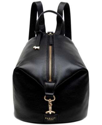 radley black leather backpack