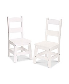 Wooden Chair Pair - White