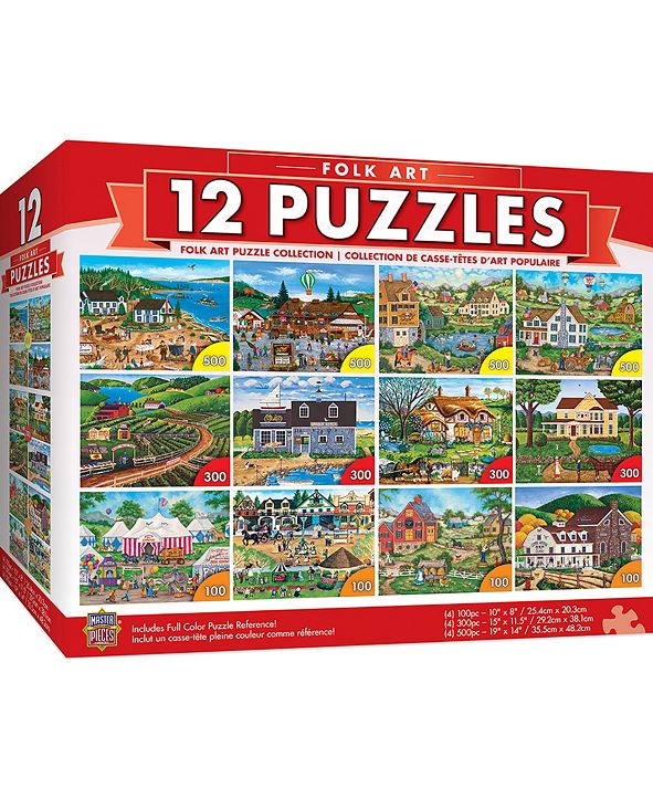 MasterPieces Puzzle Company Masterpieces Folk Art Jigsaw Puzzles 12