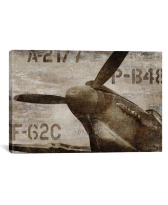 Vintage Airplane by Dylan Matthews Wrapped Canvas Print - 26" x 40"
