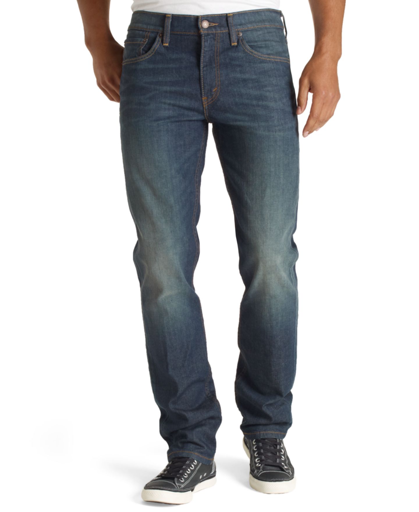 Мужские джинсы Levi's 514™ Straight-Fit, цвет: Тёмно-синий — фото 1