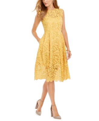 macys yellow dress