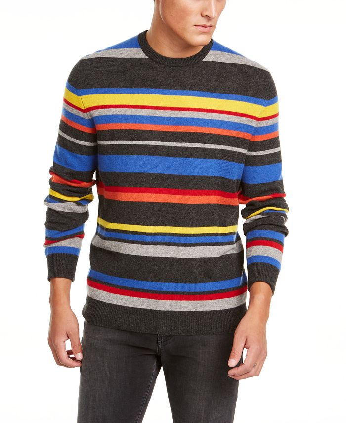 Club Room Men's RegularFit Stripe Cashmere Sweater, Created for Macy's