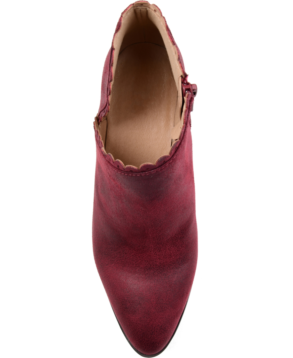 Journee Collection Women's Tessa Scalloped Block Heel Booties