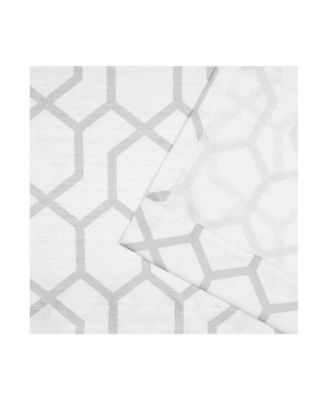Hexa Geometric Print Hidden Tab Top Curtain Panel Pair, 54" X 96"