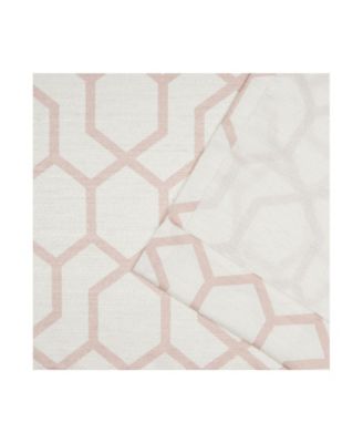 Hexa Geometric Print Hidden Tab Top Curtain Panel Pair, 54" X 96"