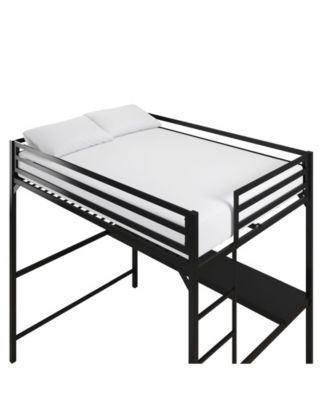 Mason Metal Full Loft Bed with Desk