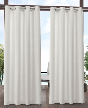 Exclusive Home Indoor/outdoor Solid Cabana Grommet Top Curtain Panel Pair, 54" X 108" In Natural
