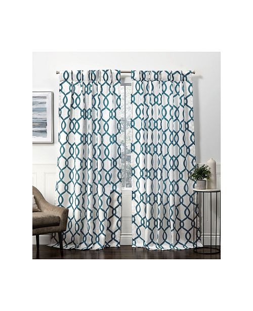 Exclusive Home Curtains Kochi Linen Blend Hidden Tab Top Curtain