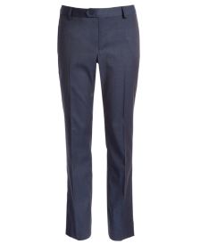 Big Boys Classic-Fit Stretch Navy Blue Neat Suit Pants 