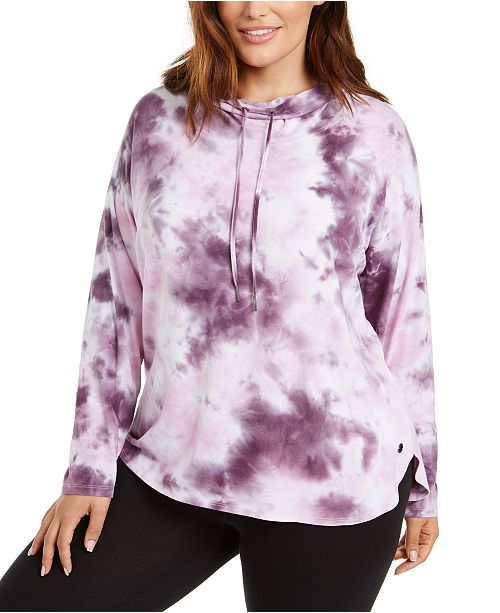 Calvin Klein Plus Size Tie Dyed Sweatshirt Reviews Tops Plus
