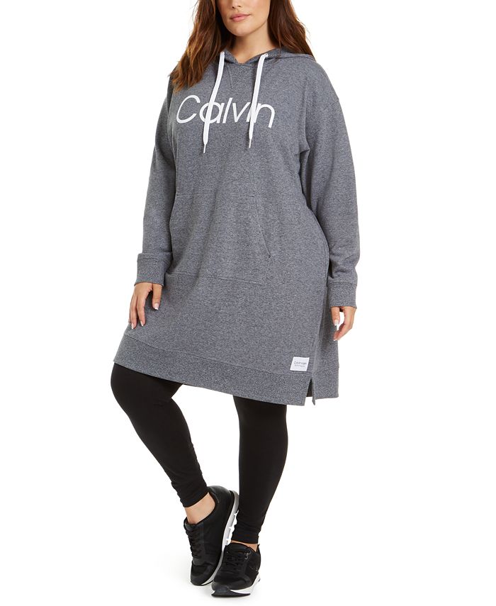 Calvin Klein Plus Size Graphic Hoodie Dress Macy's
