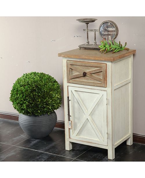 Luxen Home Rustic Antique Small Console Cabinet Reviews
